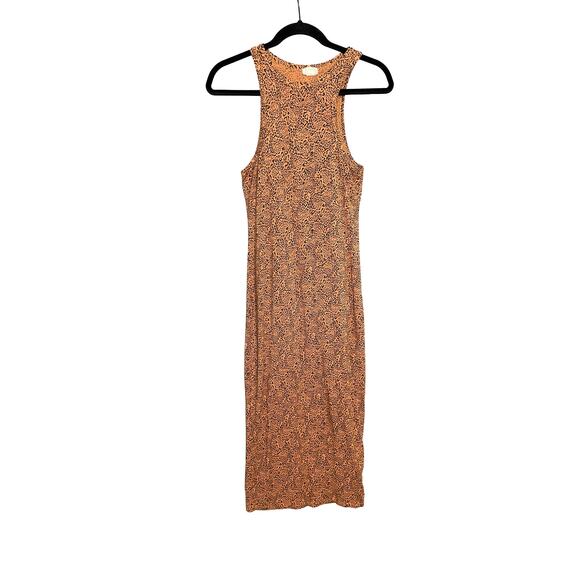 Billabong Cheetah Print Sleeveless Midi Dress Women’s Size Medium Y2K Mobwife - Picture 1 of 6
